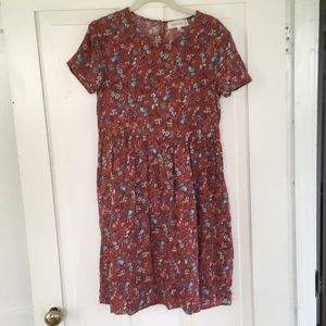 Called to Surf Short-Sleeve Red Dress